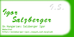 igor salzberger business card